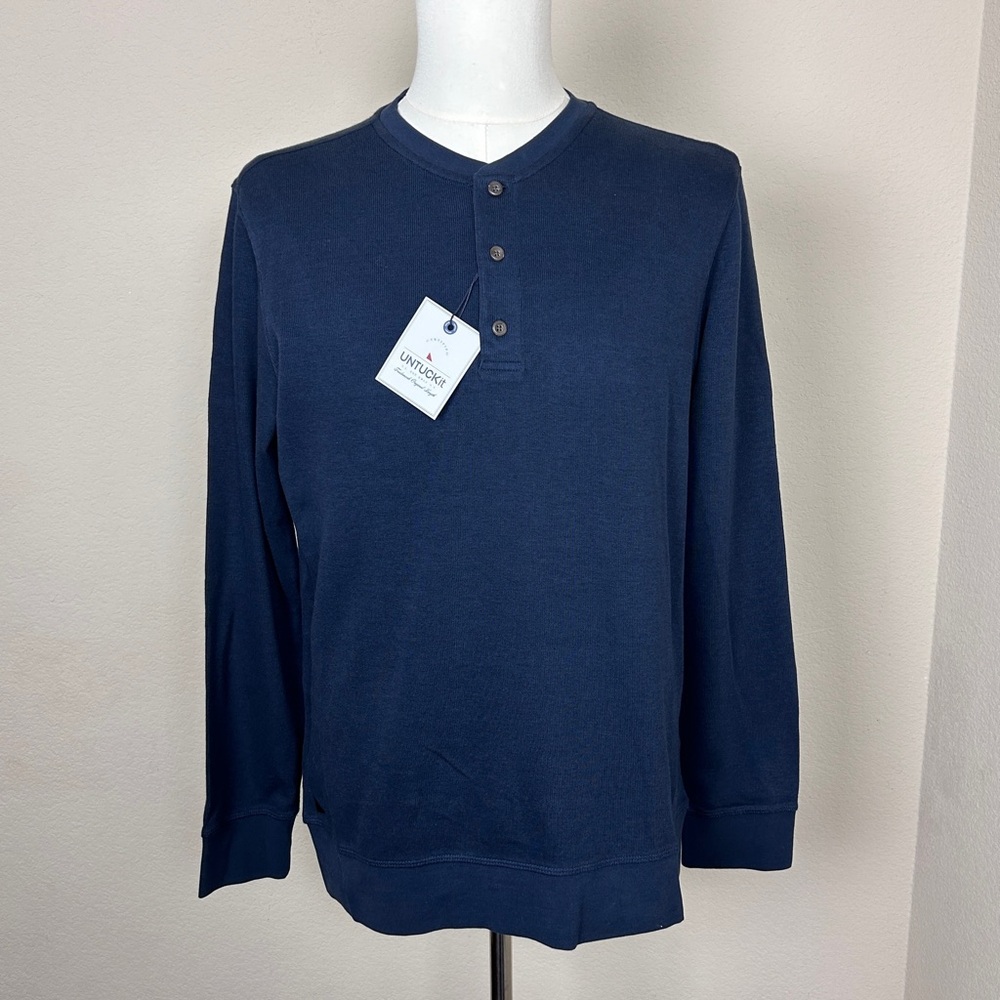 NWT Untuckit Vernoso Men’s Henley Sweatshirt | Size M - Picture 3 of 11